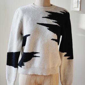 Ecote wool blend block sweater
